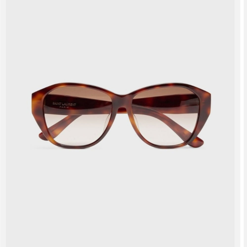 Auth Saint Laurent Brown Tortoiseshell Sunglasses - Picture 2 of 8